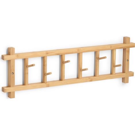Wandgarderobe aus Bambus CEDRO, 68 × 22 × 2,5 cm
