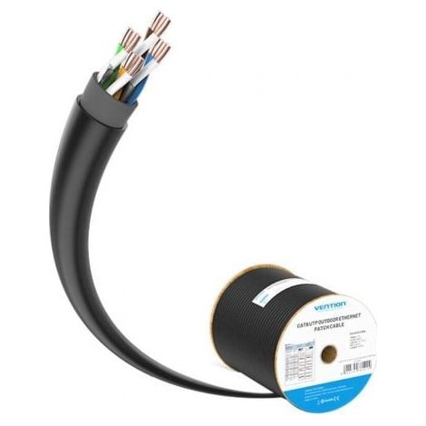 Bobina de Cable RJ45 UTP Vention IHLB305 Outdoor Patch Cat.6/ 305m/ Negro