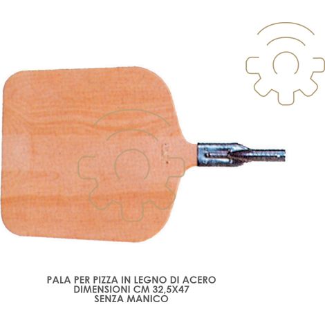 Pelle A  pizza en bois d&39A rable Falci 32,5 x 47 cm sans poignA e pizza chef four A  bois cuisine fabriquA e en Italie (1/2)