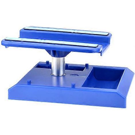 Support de travail rotatif pour voitures RC avec plateau de rangement pour vis, compatible avec les modèles 1/10 et 1/8. Poste de réparation bleu ( ).