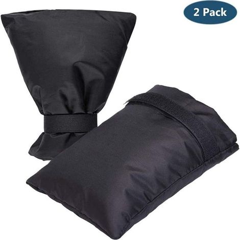 2 housses pour robinet d'extérieur, étanches, isolation thermique hivernale, 15 x 21 cm, noir (1/5)