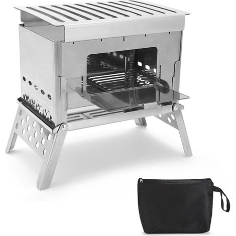 Fourneau de camping extérieur détachable Inox multifonction accessoire de cuisson BBQ (1/5)