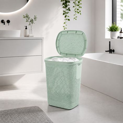 Wäschekorb + Deckel 58 Liter -02710390-mint (1/5)
