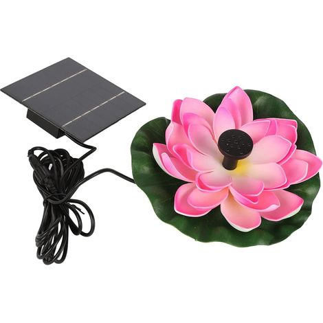 Pompe à Eau Solaire Fleur de, Pompe de Fontaine à énergie Solaire 1,4 W avec 8 Buses, Pompe de Bassin Extérieure de Levage de 40 à 220 Cm pour Bain D'oiseaux de Jardin et étang