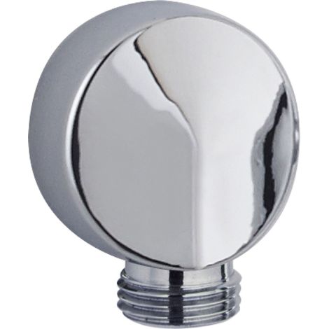 Round Outlet Elbow in a Chrome Finish