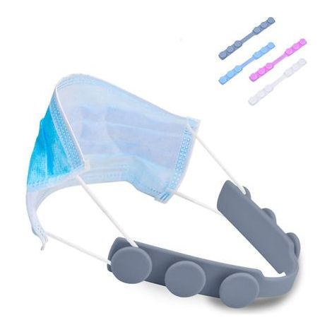 Lot de 5 rallonges de masque, attaches anti-traction pour masque, crochets d'oreille, clips d'oreille, rallongent les masques, soulagent les douleurs aux oreilles, disponibles en 4 couleurs. (1/5)