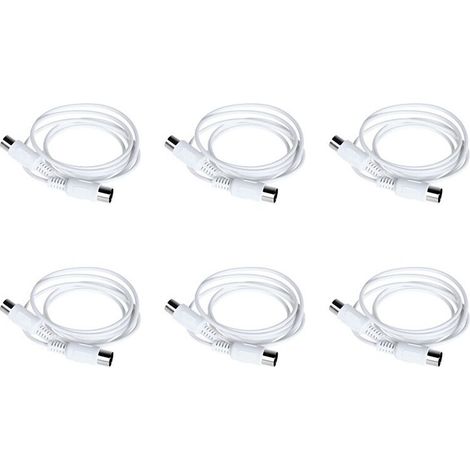 Cable de extensión MIDI de alta calidad con conector macho tipo A de 5 pines (45 cm/1,5 m) para 6 cables MIDI. Adaptador de 5 pines macho a 5 pines tipo A. (1/5)
