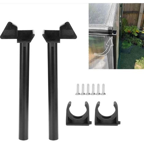Kit de tuyau de vidange pour gouttière – PVC + aluminium – 2 tubes de 26 cm – Accessoires pour petites serres (1/5)