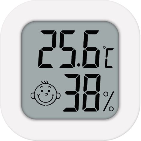 SJLERST Mini Thermomètre Hygromètre Intérieur, Digital Thermo HygromèTre Indicateur Précision D'ambiance Moniteur de Température et Humidimètre (blanc) (1/5)