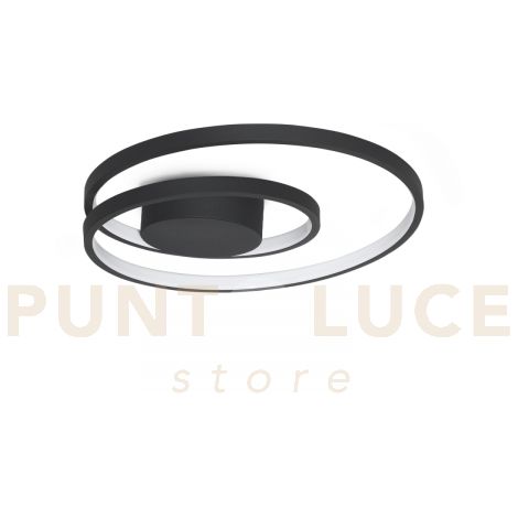 OZ LAMPADARIO A SOFFITTO LED SMD 38 W On-Off 4350 lm 3000 K D.40CM NERO