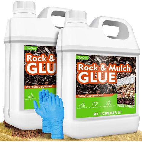 Liant Gravier ExtéRieur 4L, Liant Pour Gravier, Colle Gravier Exterieur Convient pour Fixation De Pierres DéTachéEs, Colle Cailloux ExtéRieur, Fixateur Gravier ExtéRieur (1/5)