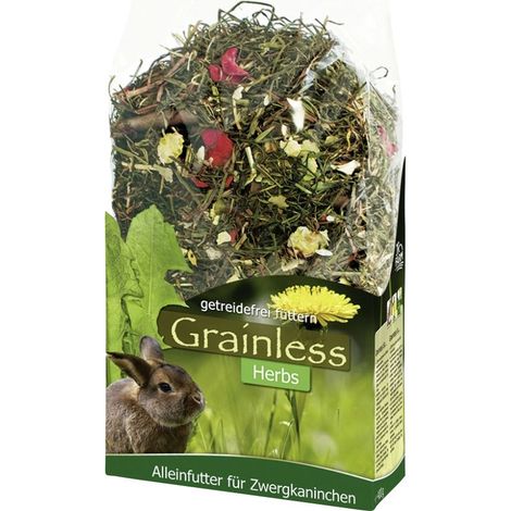 JR Grainless Herbs Zwergkaninchen Futtertrog & Kleintierfutter