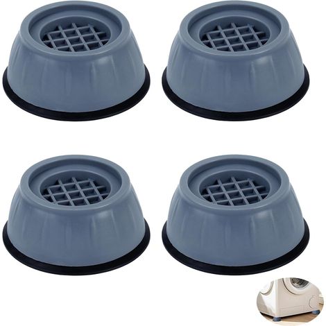 4 Pièces Pied Anti Vibration Machine a Laver, Pieds de Protection pour Lave-linge Caoutchouc Antidérapant Coussinets Anti-Vibration de Grande Taille Faciles à Installer pour Séchoirs et Meubles (1/5)