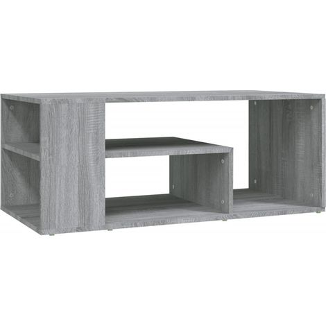 Tavolino con ripiani design moderno e contemporaneo 100 x 50 x 40 cm grigio legno ingegnerizzato DEC039943