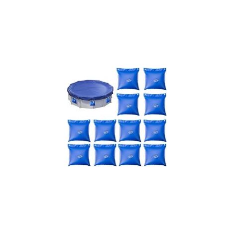 12pcs Sac de Sable pour Piscine, Sacs de Poids pour Bache Piscine,Sac de Suspension pour Couverture de Piscine, Poids du Couvercle de la Piscine d'hiver,30x30cm