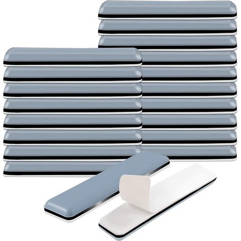 20PCS Patin Glissant PTFE adhésif Patins en téflon pour Meubles de Protection de Sol Gris(70x19mm) (1/5)