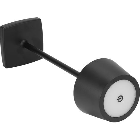 LED-Tischleuchte mit USB-Ladefunktion, warmweißes Licht, Schwarz (1/5)