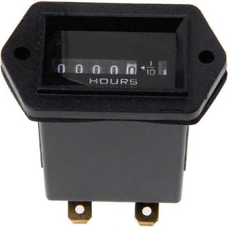 Compteur horaire professionnel rond pour moteur CC 12 V-36 V, testeur de jauge pour bateau, voiture, VTT, UTV, motoneige et tracteur tondeuse (1/5)