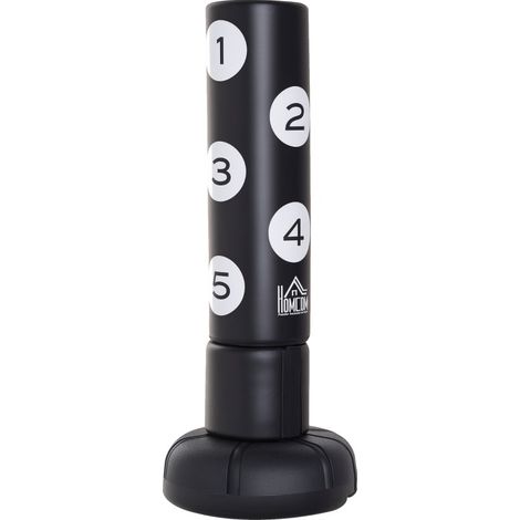 Saco de boxeo de pie 176 cm, base de HDPE para llenar con agua o arena, negro OKMYHOME (1/5)