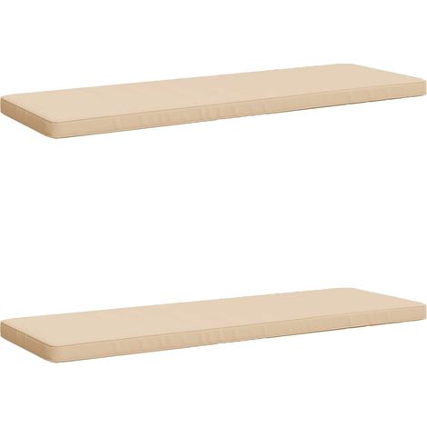 Cuscini per Panchina a 2 Pezzi VUGHT 2 pz 100% Poliestere Crema vidaXL (1/5)
