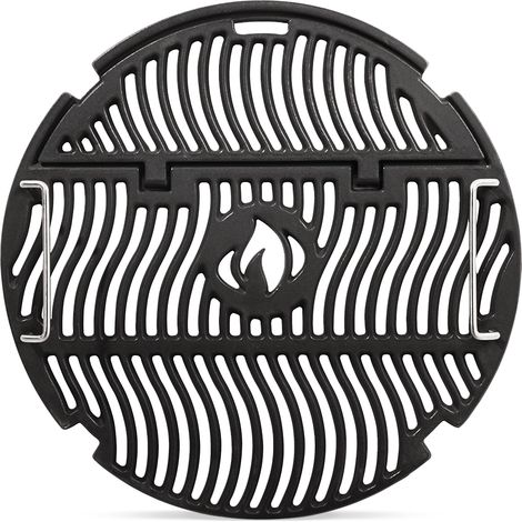 Napoleon – Grille de barbecue en fonte émaillée 47cm – Pour barbecue Kettle Pro – Rabat pour recharger facilement le charbon