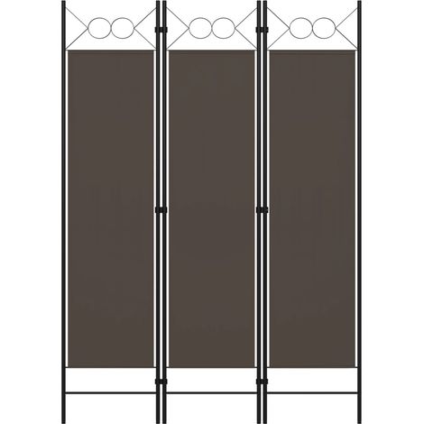 3-tlg. Raumteiler Anthrazit 120 x 180 cm