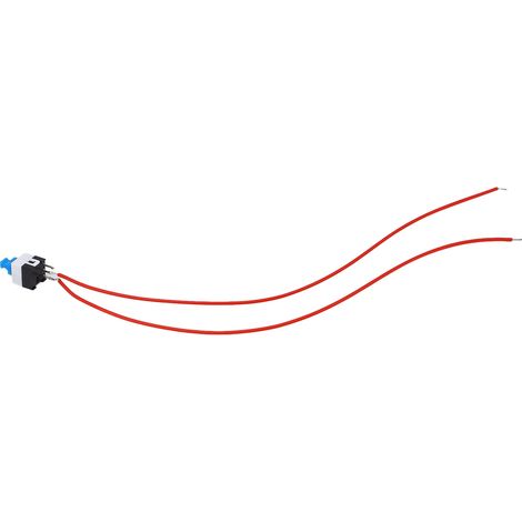 Lot de 50 interrupteurs tactiles autobloquants, boîtier ABS, bouton-poussoir à faible résistance de contact, avec câble d'extension de 150 mm (1/5)