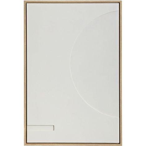 Peinture en relief décoratif (60x90 cm) Iridionne SKLUM Blanc