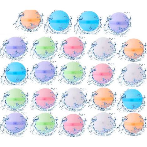 Esfera De Agua De Silicona - Reutilizable - Rellenable Rapido - Suave Y Flexible - Para Juegos Acuaticos Al Aire Libre - 1 Unidad (1/5)