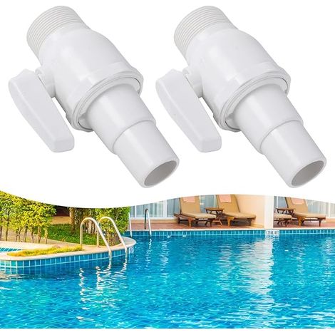 Lntyq Schwimmbad Absperrventil, 2 Stück Schwimmbad Absperrventil, Schwimmbadventil, Schwimmbadzubehör, Schlauchadapter, Absperrventil für Schwimmbecken, für Schwimmbadfilter SP0729 (1/5)