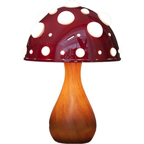 Lampe de bureau champignon, base en bois, éclairage 3 couleurs, intensité réglable, pour table de chevet, prise britannique (1/3)