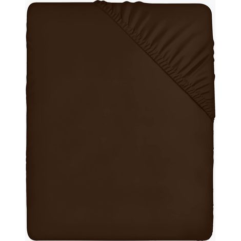 Parure de lit marron, 160 x 200 cm – matelas épais, épaisseur 35 cm – finition brossée (1/5)