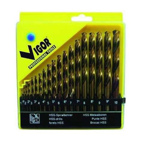 Serie Puntas HSS Vigor Cobalt 6% pz. 19 mm. 1-10
Serie Puntas HSS Vigor Cobalto 6% pz. 19 mm. 1-10