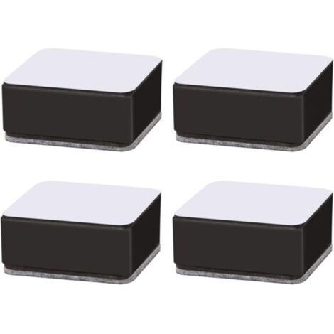 Rehausseurs de meubles auto-adhésifs – Acier carbone – Augmente la hauteur de 3 cm – Lot de 4 pour lit, canapé, table basse (1/5)