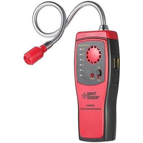 Tragbarer Brenngasdetektor, Erdgas-/Propan-/Methan-Leckagealarm, flexible Sonde mit einstellbarer Empfindlichkeit, akustischer Alarm für Camping und Kochen. (1/5)
