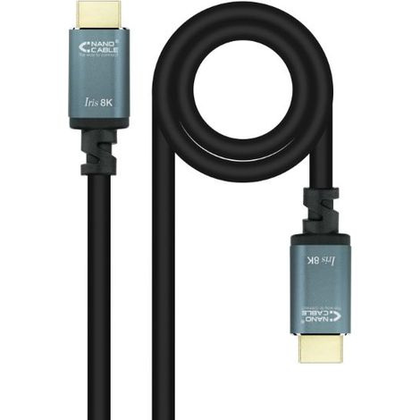 NANOCABLE 10.15.8000 - Cavo HDMI 2.1 IRIS 8K, 0,5 m, nero