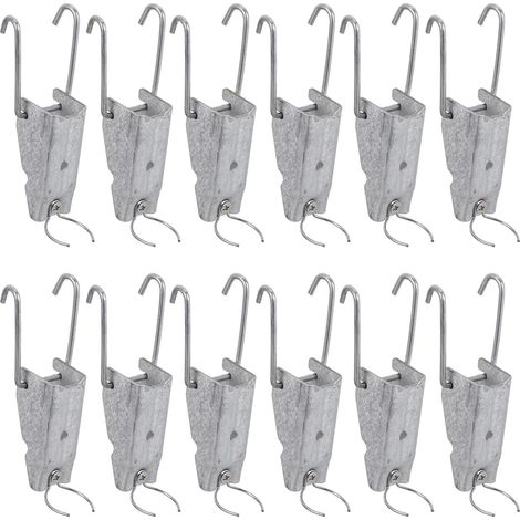 Lot de 20 Clips de Fixation pour Film de Serrage en Fer Aluminisé-zingué, Crochets Ajustables pour Tubes de 19 Mm, Maintien Sécurisé du Film et Ventilation Optimisée (1/5)