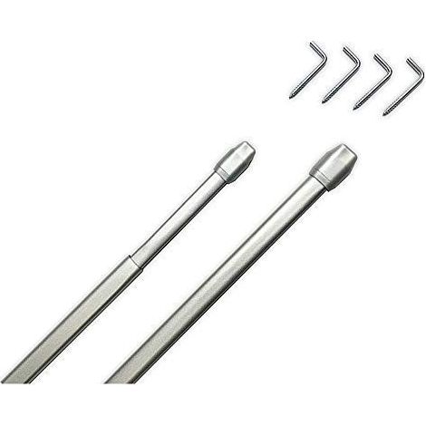 2 TRINGLES OVALES 30-50CM GRIS