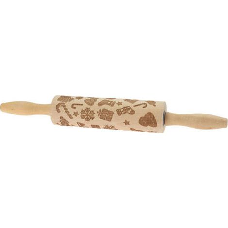Rouleau à gâteau avec motif, en bois, Ø 5 cm