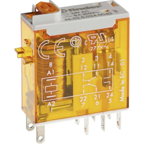Finder 46.52.8.230.0040 Steckrelais 230 V/AC 8 A 2 Wechsler 1 St.