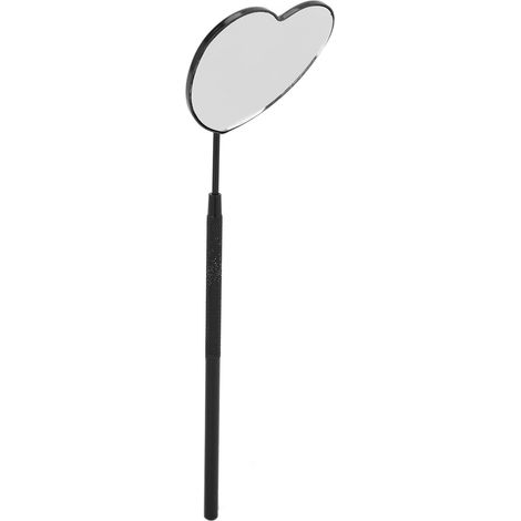 Miroir à cils professionnel portable en forme de cœur, en acier inoxydable, pour extensions de cils, noir (1/5)