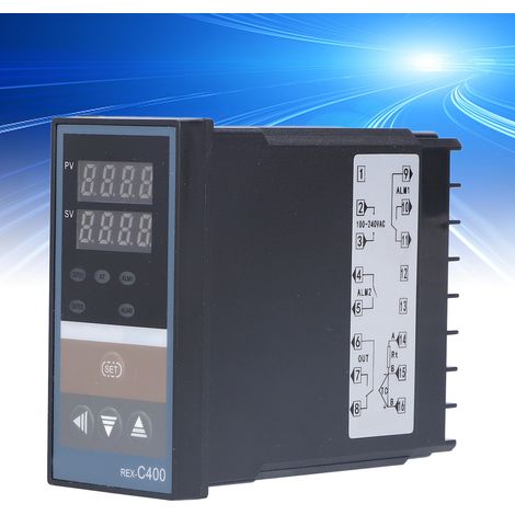 Régulateur de température intelligent BERM/Belme REX-C400FK02-MAN à affichage numérique, régulateur de température PID entièrement automatique, sortie relais, large plage de tension 100 V-240 V (1/5)