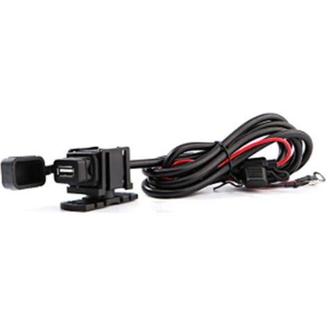USB-Ladeadapter mit integrierter Sicherung, wasserdichter USB-Stecker für Motorräder, 5V 2,1A USB-Netzteil, 1,83 m Kabel