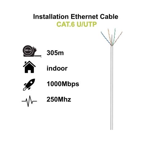 Cable de Red Rígido UTP Categoría 6 Ewent IM1217 (305 m)