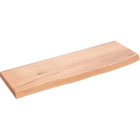 Étagère murale Étagère flottante marron clair 60x20x2 cm bois chêne massif traité (1/5)