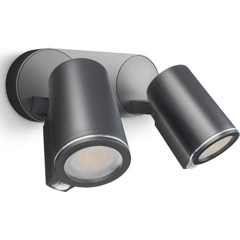 Foco de exterior con sensor Spot Duo Sensor Connect negro Steinel (1/5)