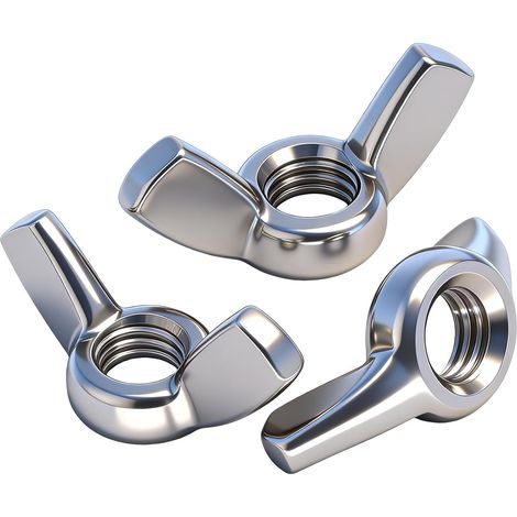 10 Pièces Écrou Papillon M6,Acier Inoxydable A2 V2A 304 Écrous à Oreilles à Ailettes, Filetage Métrique Femelle Fixation pour Bricolage,Électroniques (1/5)
