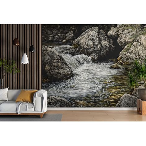 Papier peint cascades - torrent des gorges rocheuses - 150 x 250 cm (1/2)
