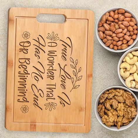 Planche bambou message amour – Idée cadeau originale pour couple (1/5)