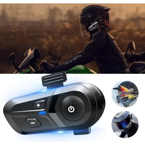 Kit Bluetooth per casco da moto - Bluetooth 5.3 - Impermeabile IPX67 - Durata della batteria 70 ore - Universale (1/4)